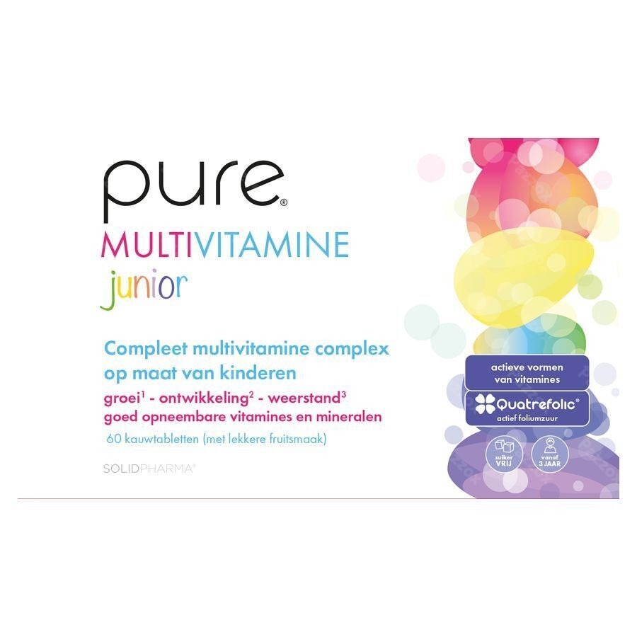 Pure Multivitamine Junior 60 Kauwtabletten