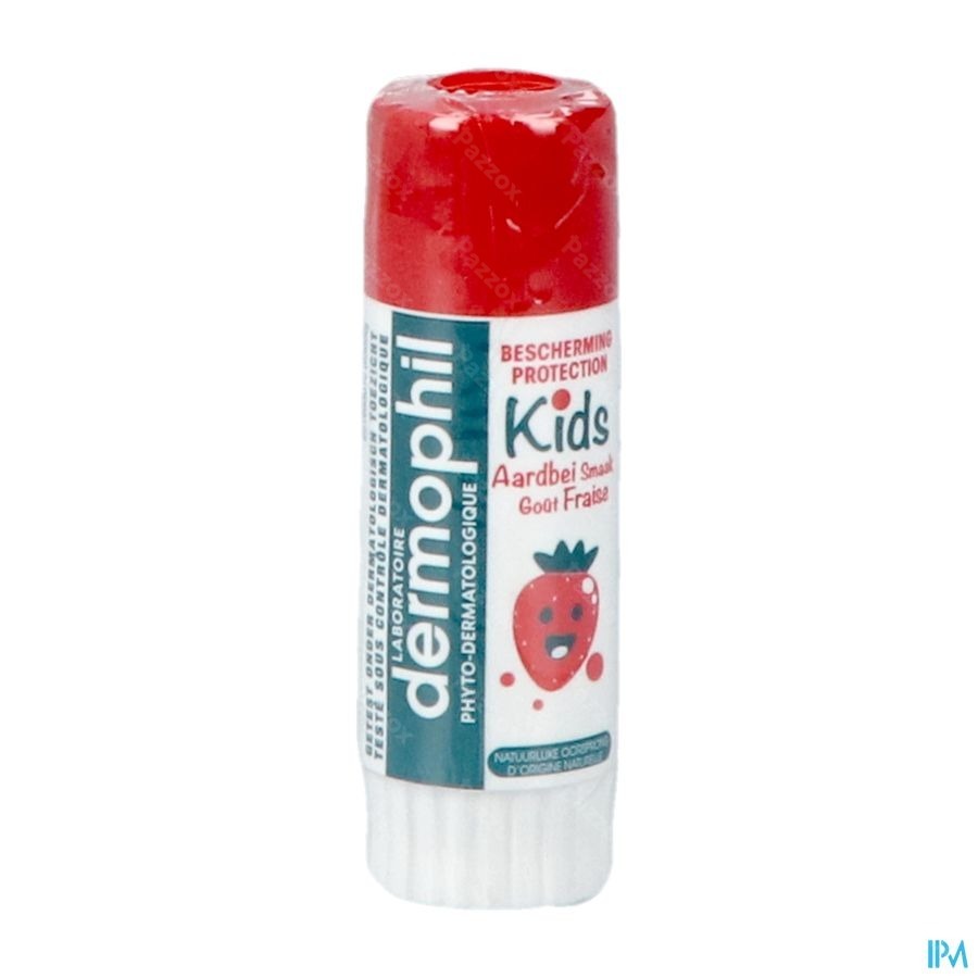 Dermophil Berscherming Lippen Kids Aardbei Stick4g