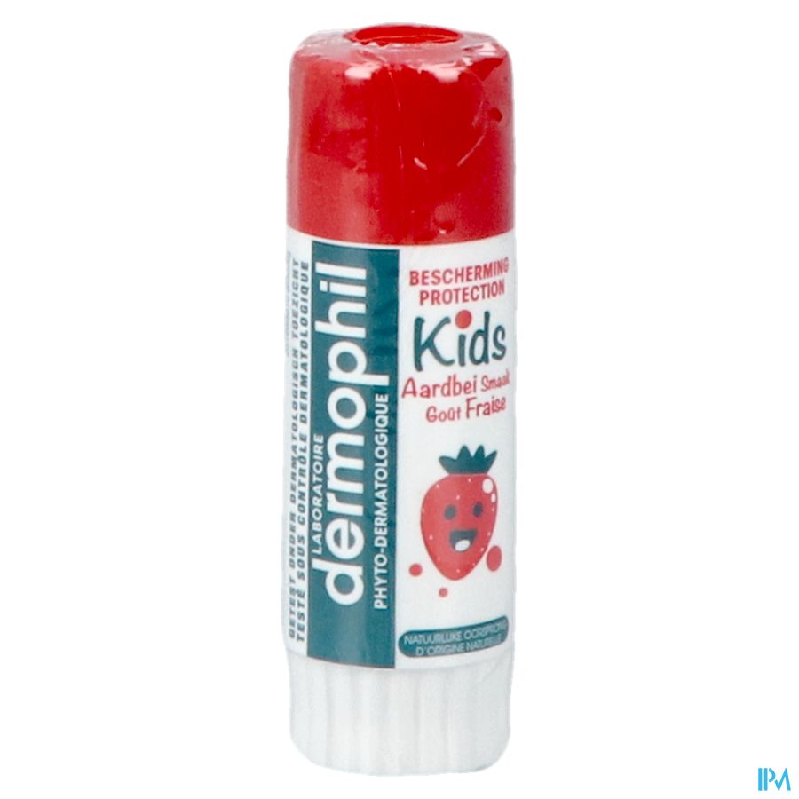 Dermophil Berscherming Lippen Kids Aardbei Stick4g