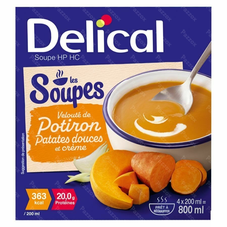 Delical Soep Pompoen Zoete Aardappel en Room 4x200ml