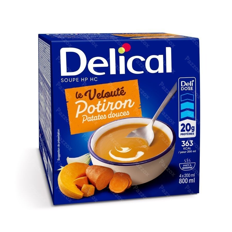 Delical Soep Pompoen Zoete Aardappel en Room 4x200ml