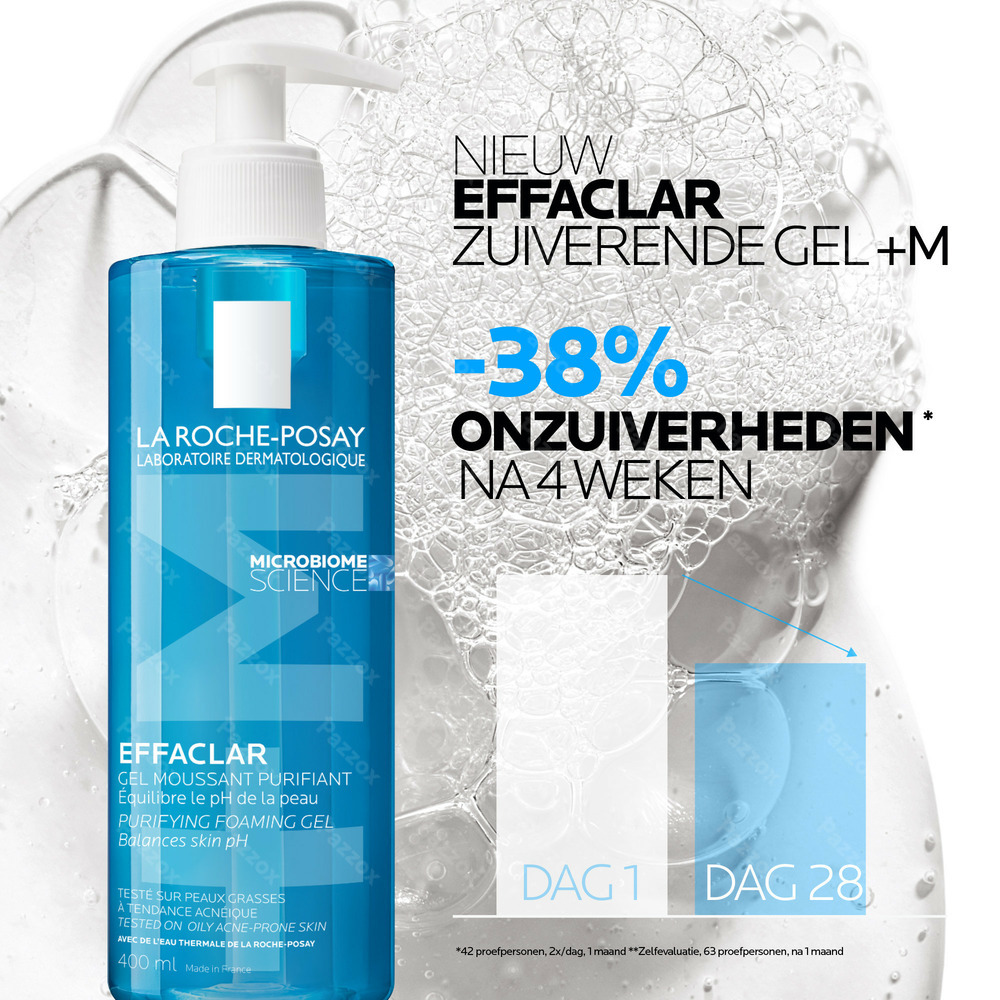 La Roche-Posay Effaclar +M Zuiverende Schuimgel Navulling 400ml