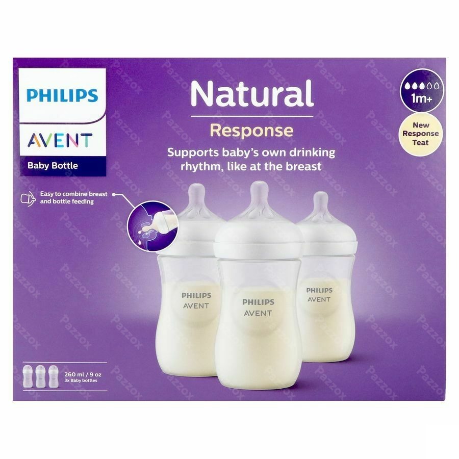 Avent Natural Response 3.0 Zuigfles Trio 3x260ml