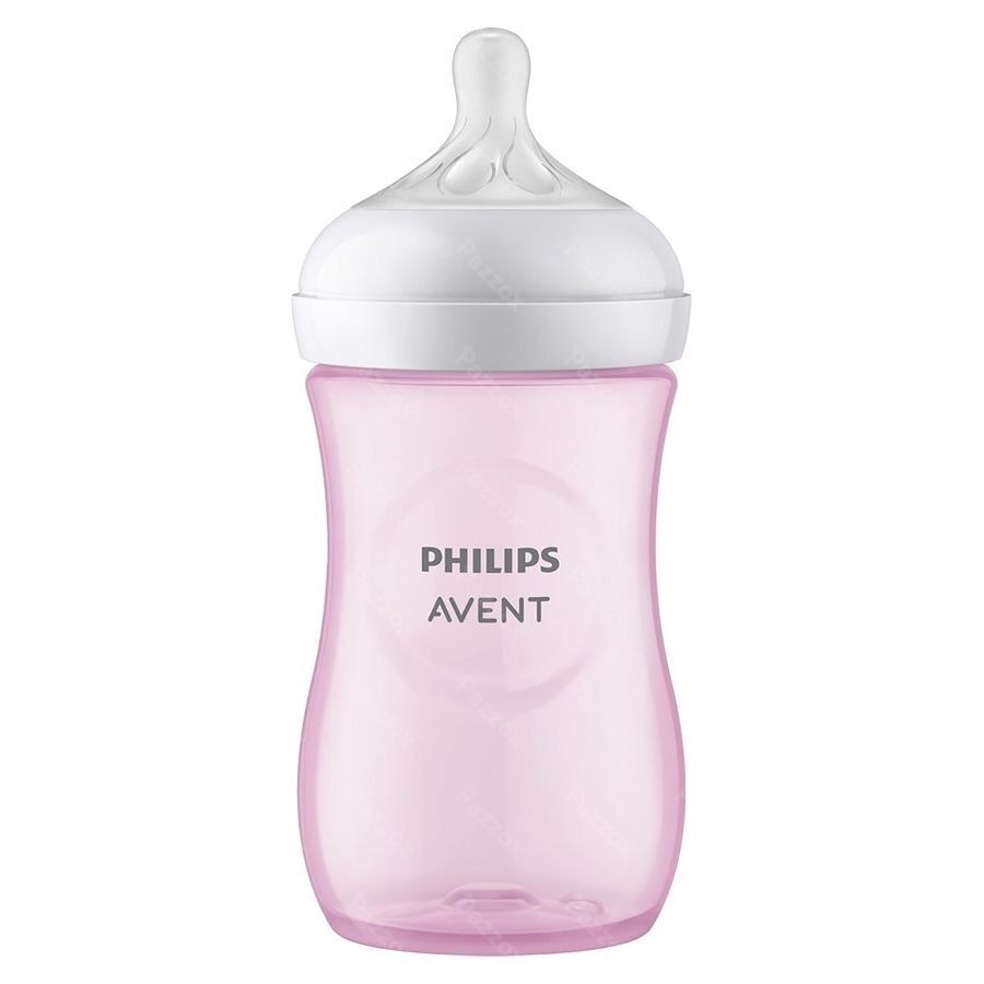 Avent Natural Response 3.0 Zuigfles 260 ml Roze