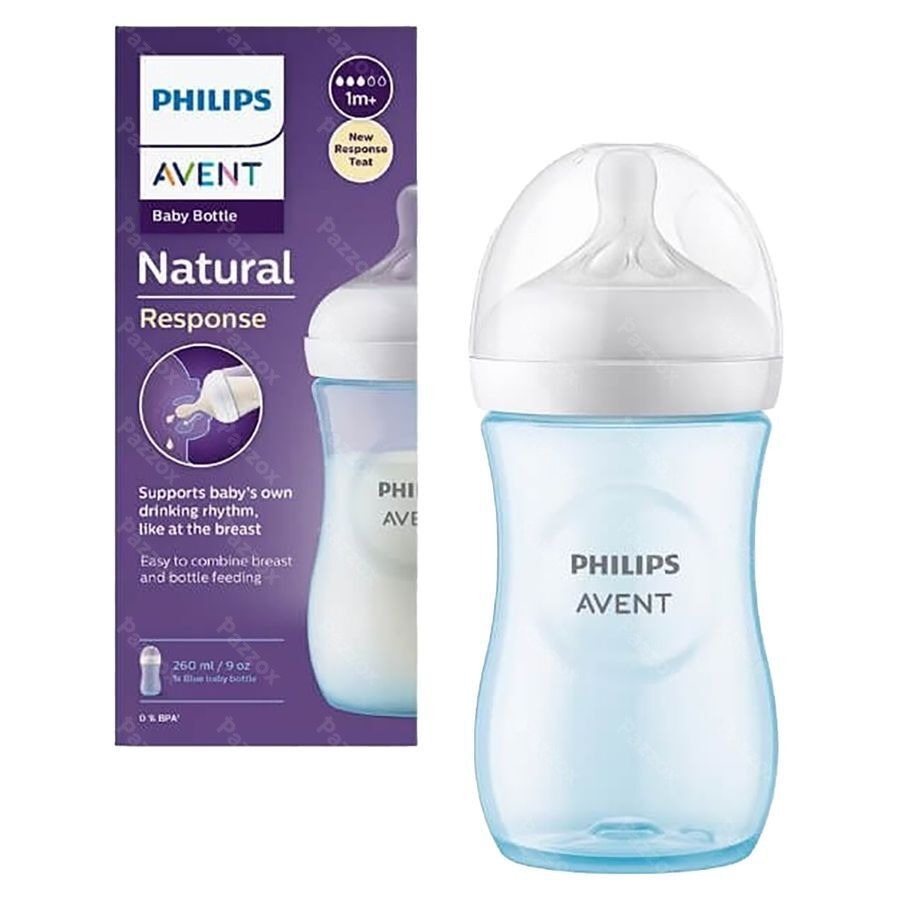 Avent Natural Response 3.0 Zuigfles 260 ml Blauw