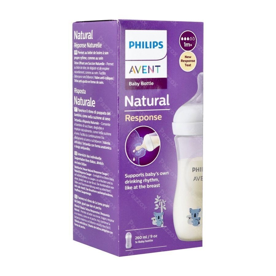 Avent Natural Response 3.0 Zuigfles 260 ml Koala