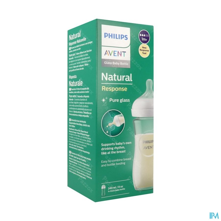 Avent Natural Response 3.0 Zuigfles 240 ml Glas