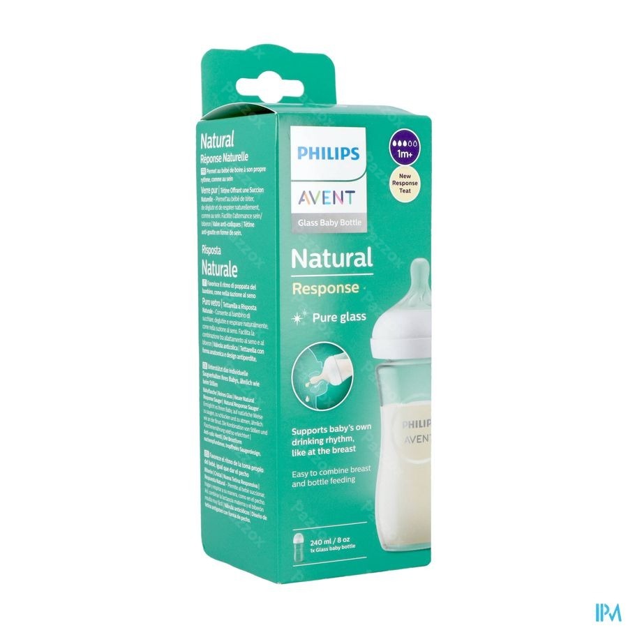 Avent Natural Response 3.0 Zuigfles 240 ml Glas