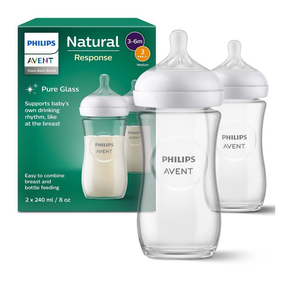 Avent Natural Response 3.0 Zuigfles Duo 2x240ml Glas