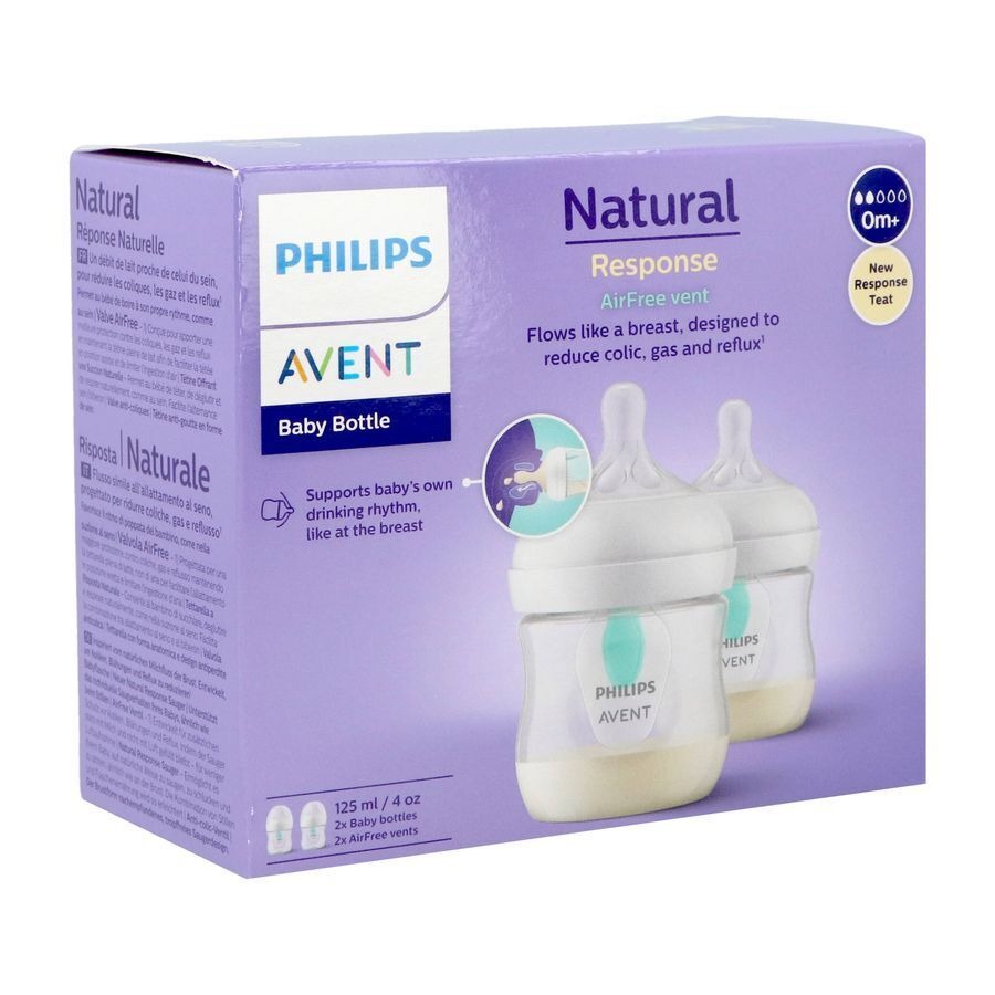Avent Natural Response Airfree Zuigfles Duo 2x125ml