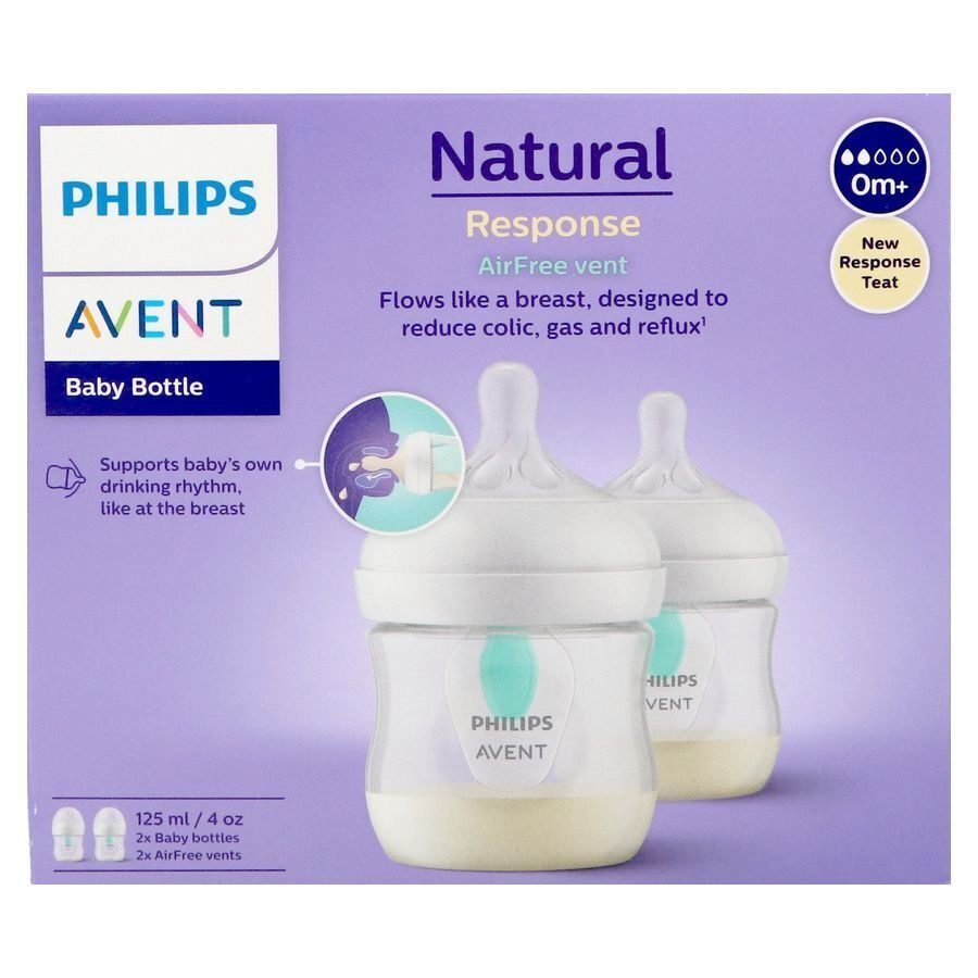 Avent Natural Response Airfree Zuigfles Duo 2x125ml
