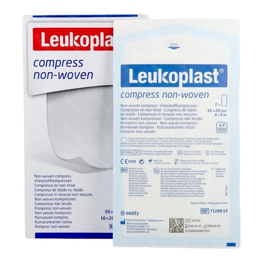 Leukoplast Compress N/woven St. 10cmx20cm 50x2