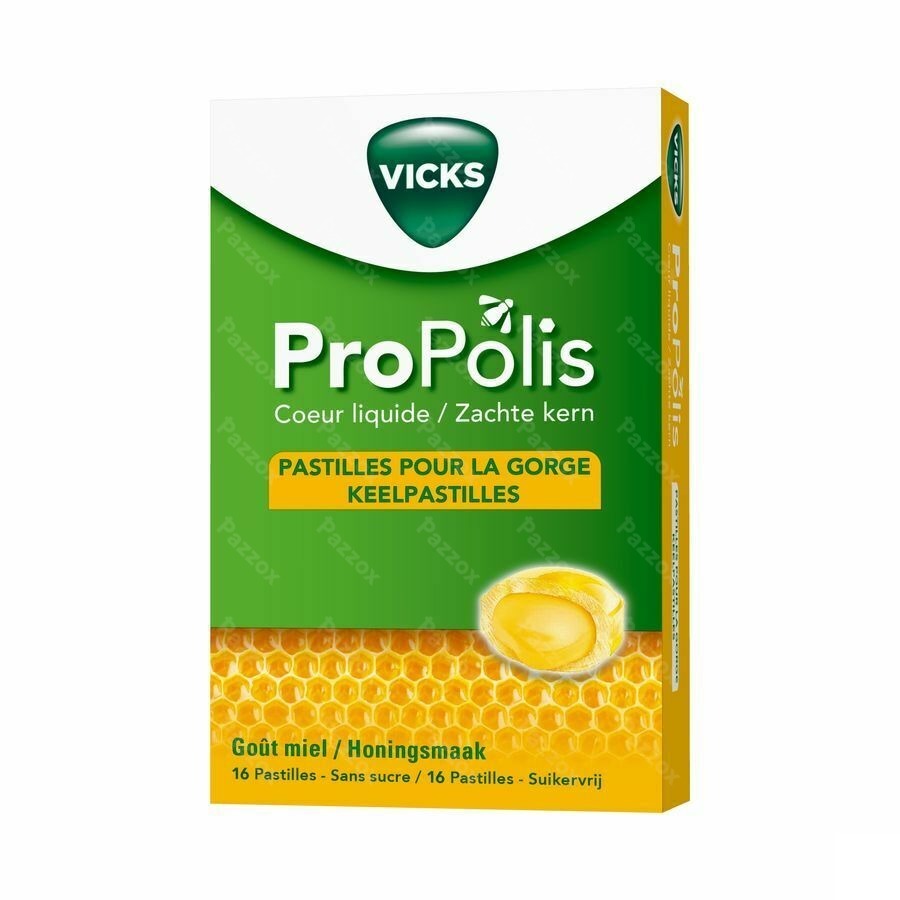 Vicks ProPolis keelpastilles 16 Zuigtabletten