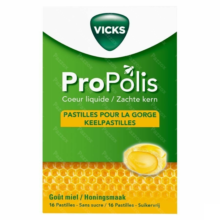 Vicks ProPolis keelpastilles 16 Zuigtabletten