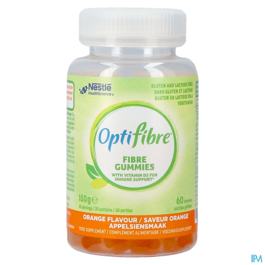 Nestle Optifibre Fibre Appelsien Gummies 60
