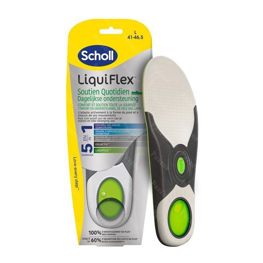 Scholl Inlegzolen Liquiflex Dagelijkse Ondersteuning L 1 Paar
