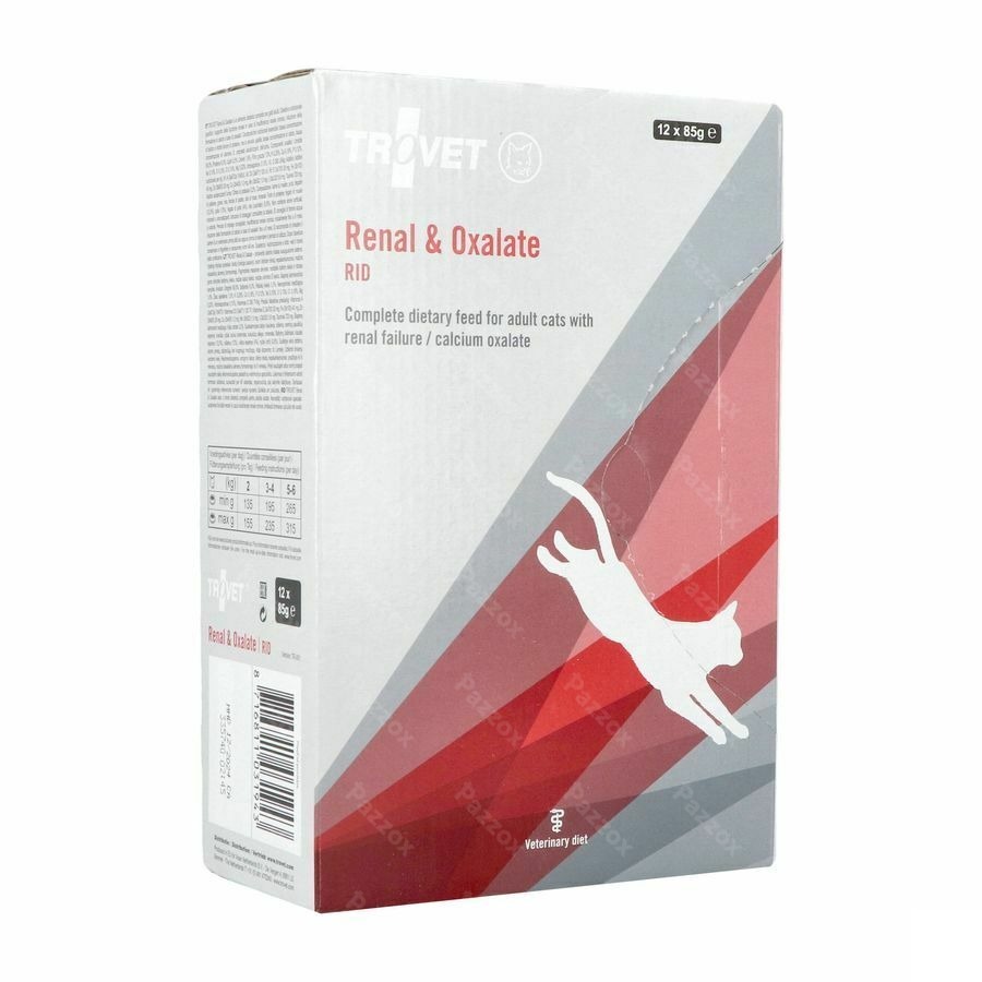 Trovet Rid Renal&oxalate Kat Chicken 12x85g Vmd