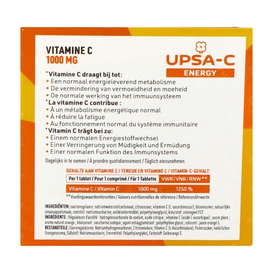 Upsa-C Energy 10000mg 60 Bruistabletten