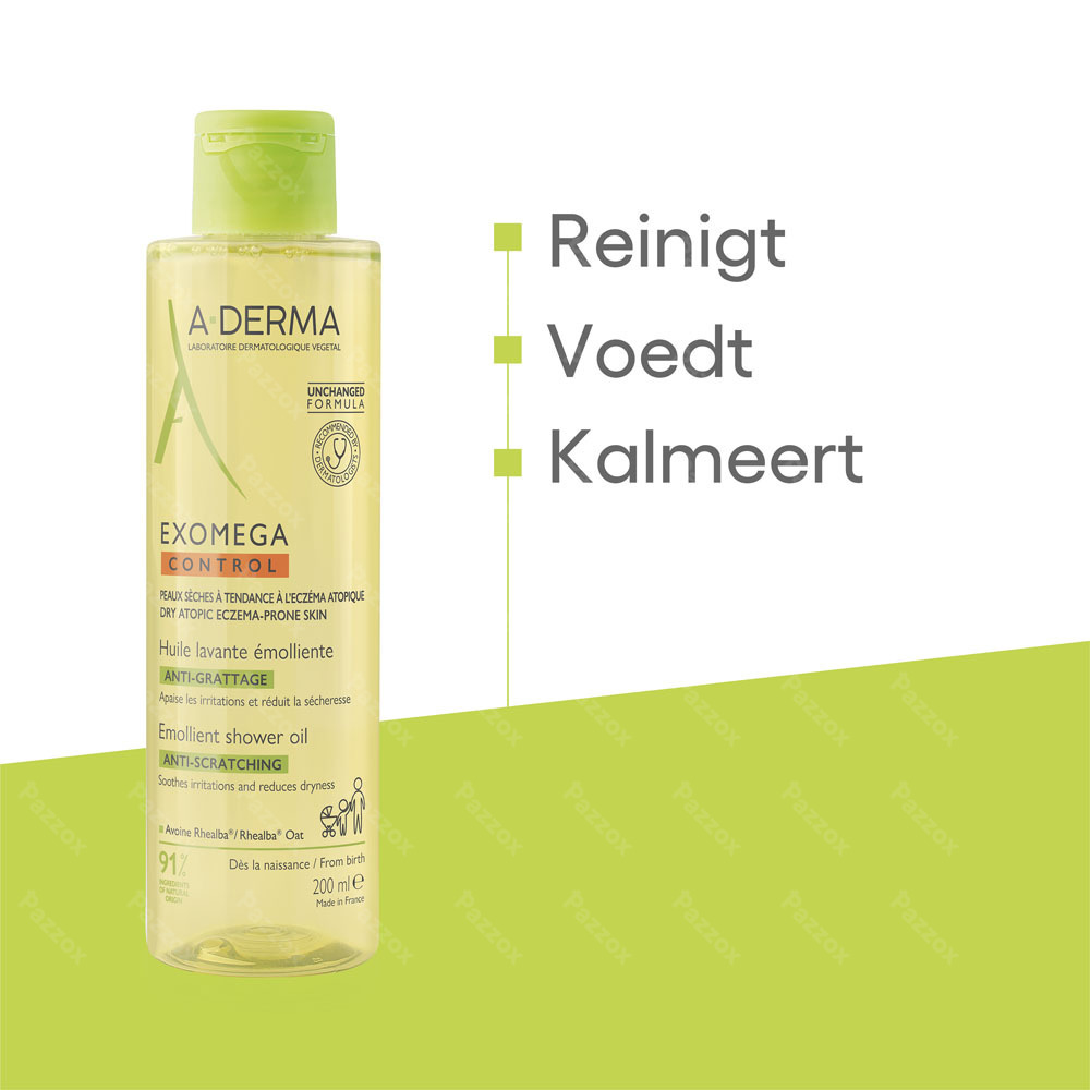 A-Derma Exomega Control Emoliërende Wasolie 200ml