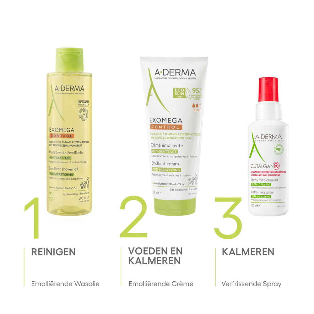 A-Derma Exomega Control Emoliërende Wasolie 200ml