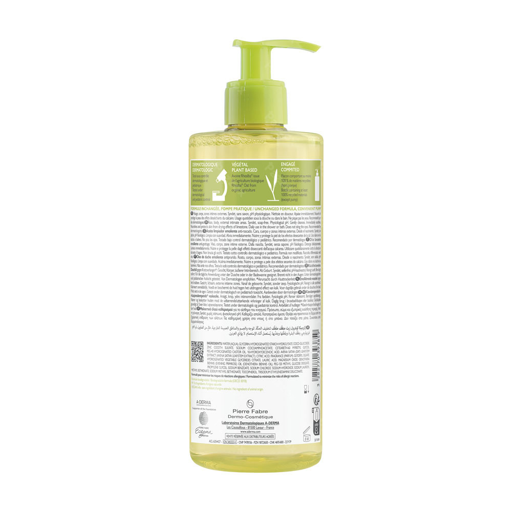 A-Derma Exomega Control Emoliërende Wasolie 500ml