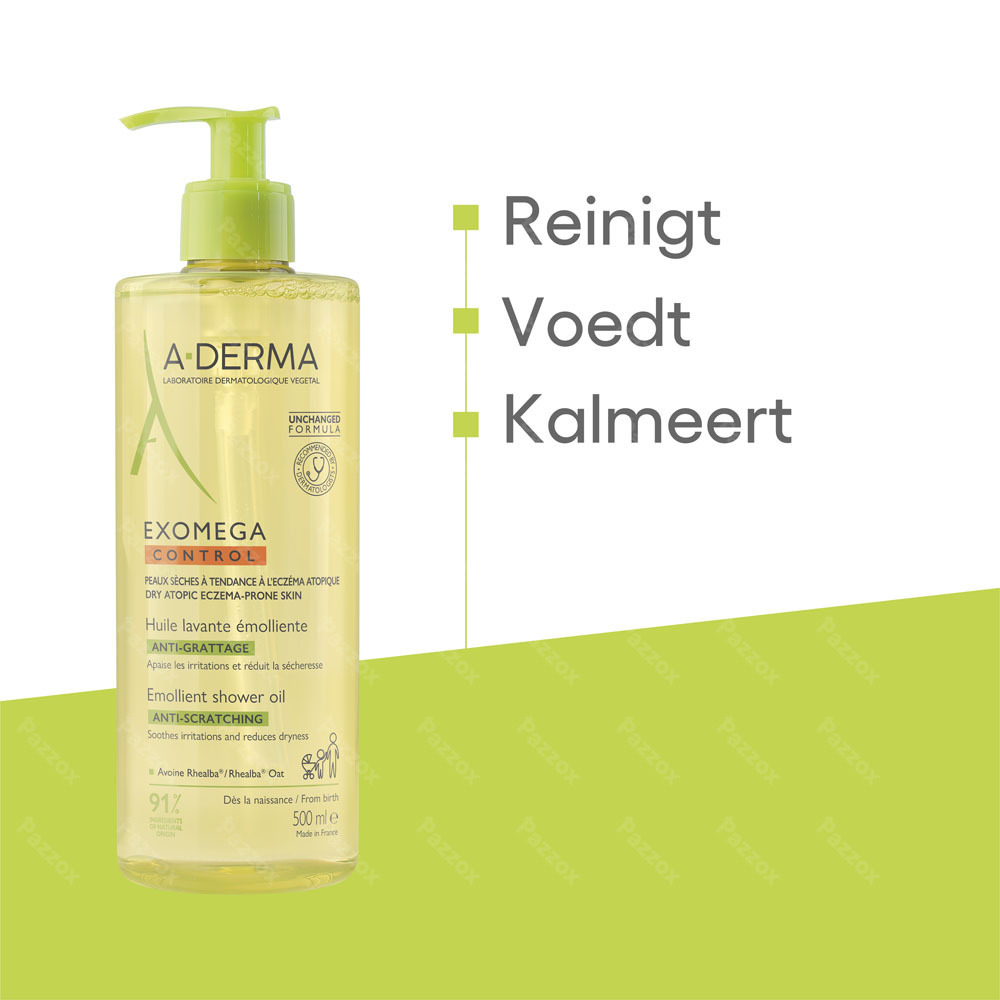 A-Derma Exomega Control Emoliërende Wasolie 500ml