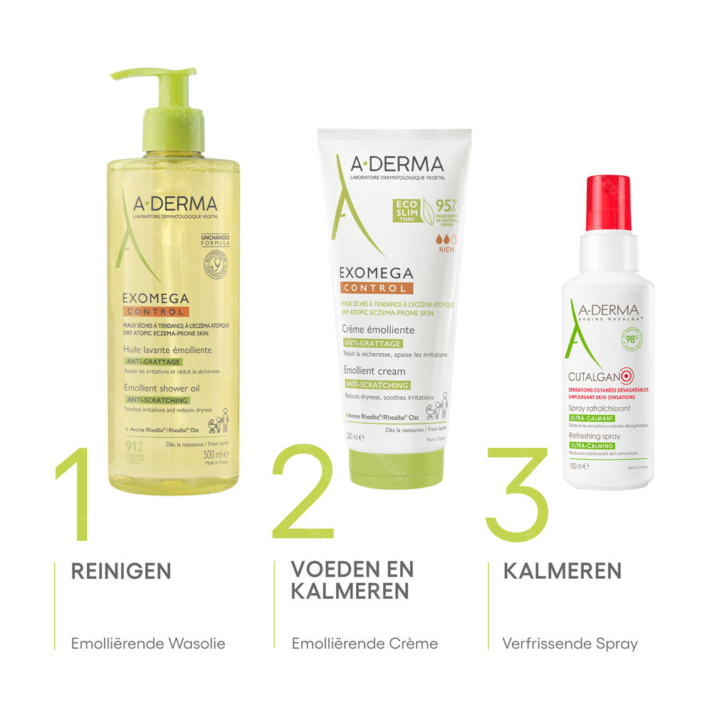 A-Derma Exomega Control Emoliërende Wasolie 500ml