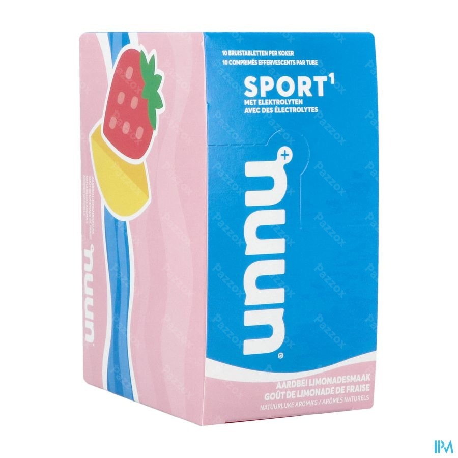 Nuun Sport Aarbei-Limonadesmaak 10 Bruistabletten