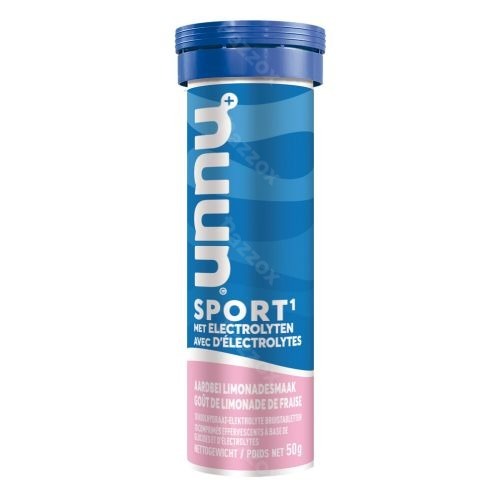 Nuun Sport Aarbei-Limonadesmaak 10 Bruistabletten