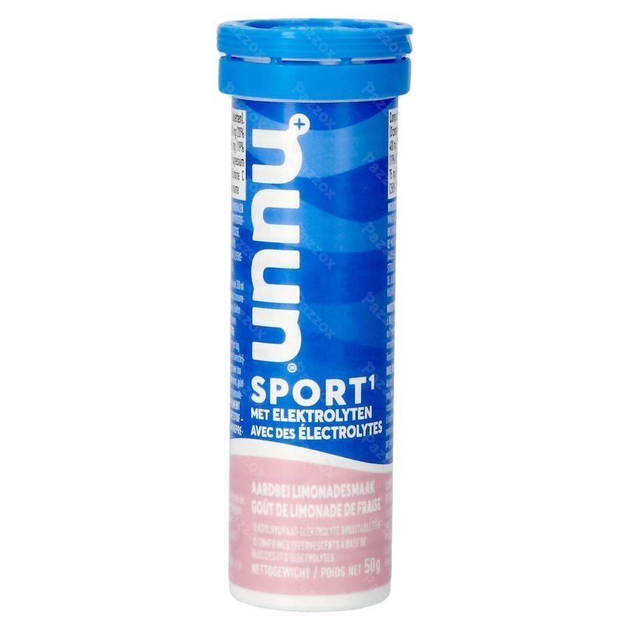 Nuun Sport Aarbei-Limonadesmaak 10 Bruistabletten