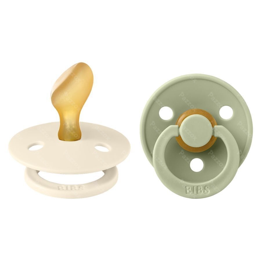 Bibs 2 Fopspeen Anatomic Duo Ivory/Sage 