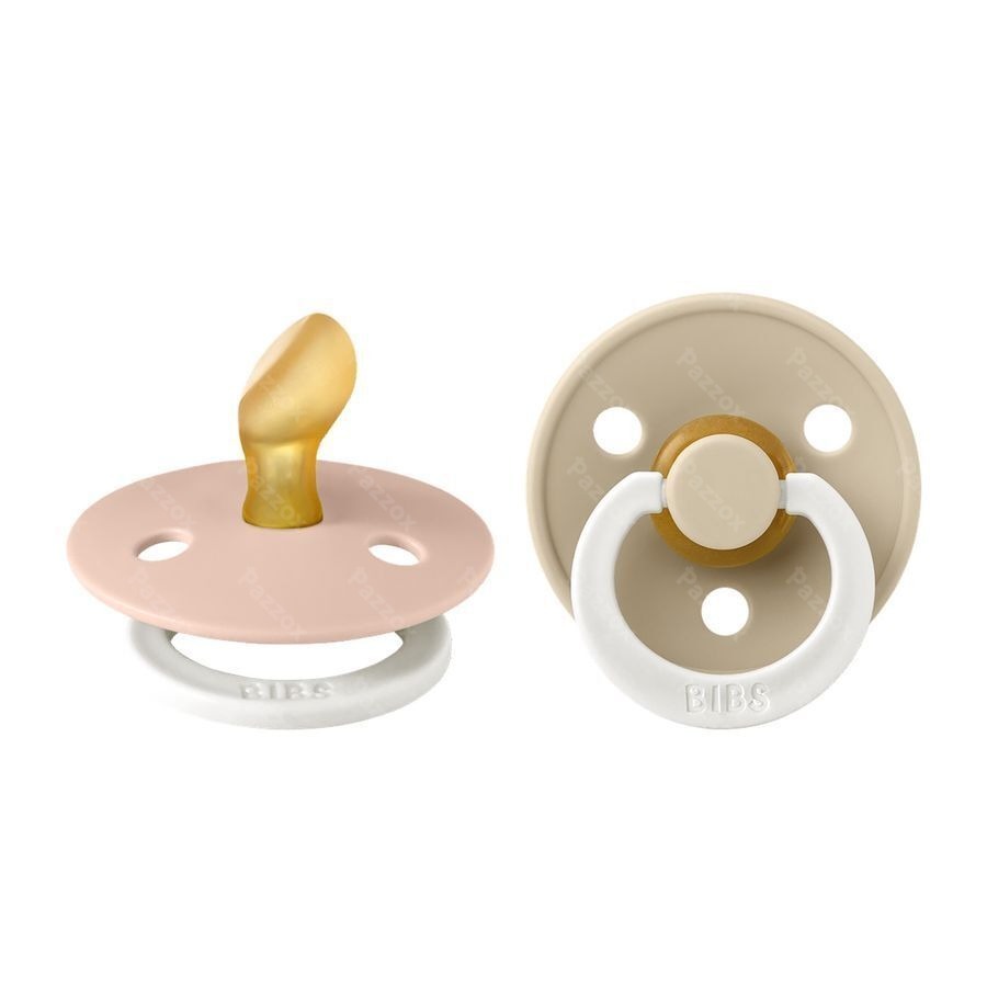 Bibs 1 Fopspeen Anatomic Glow Duo Vani/blush