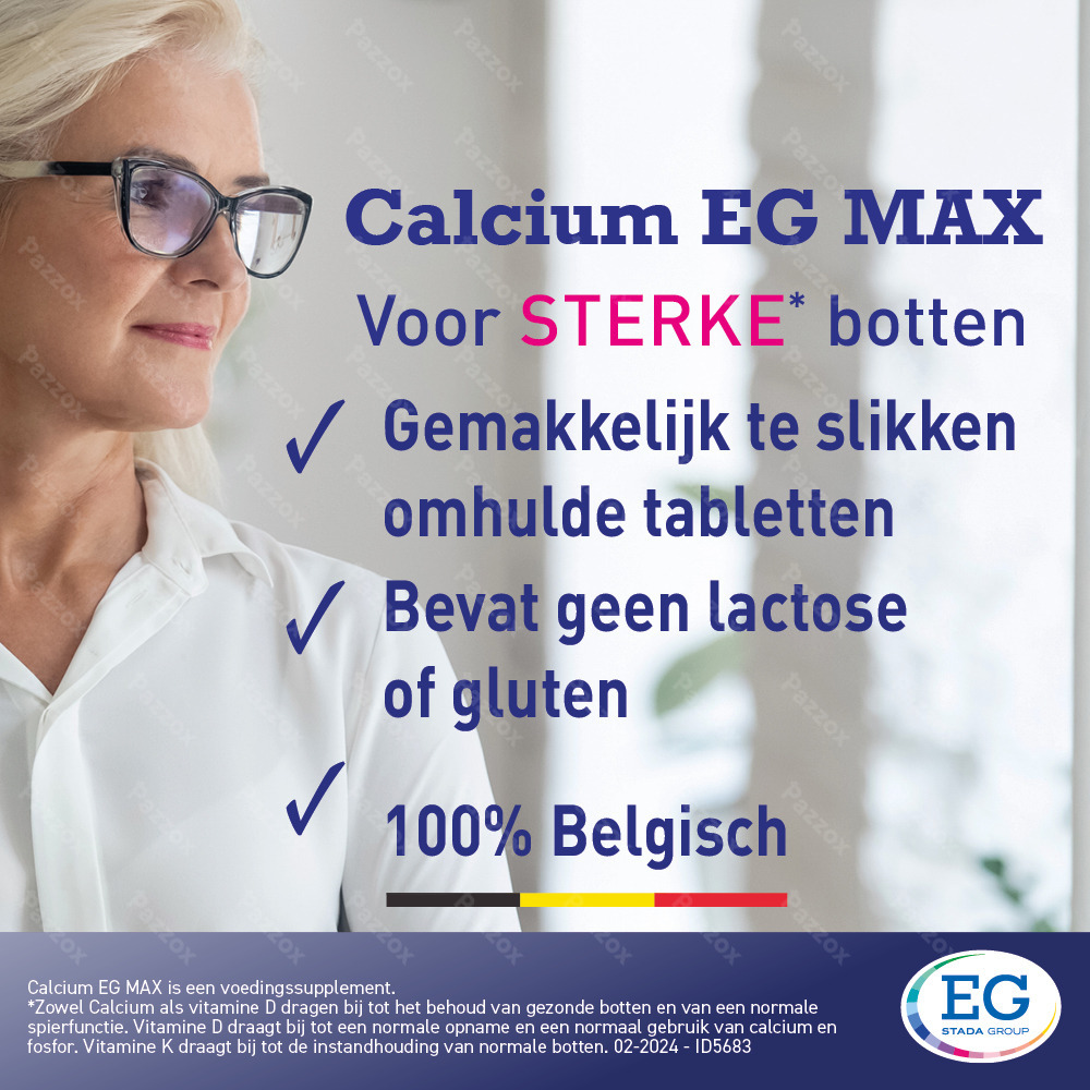 Calcium EG MAX 1000mg Calcium 1000I.E. Vitamine D 375µg Vitamine K2 90x2 Tabletten