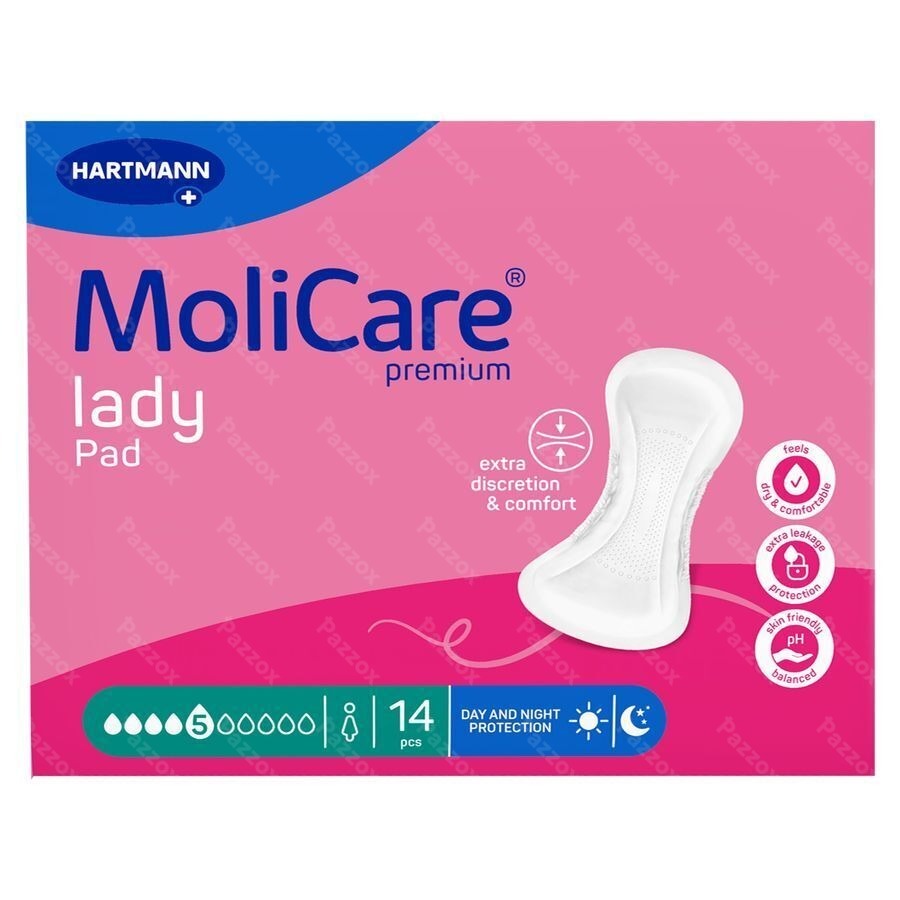 Molicare Premium Lady Pad 5 Drops 43x16cm 14 Nf