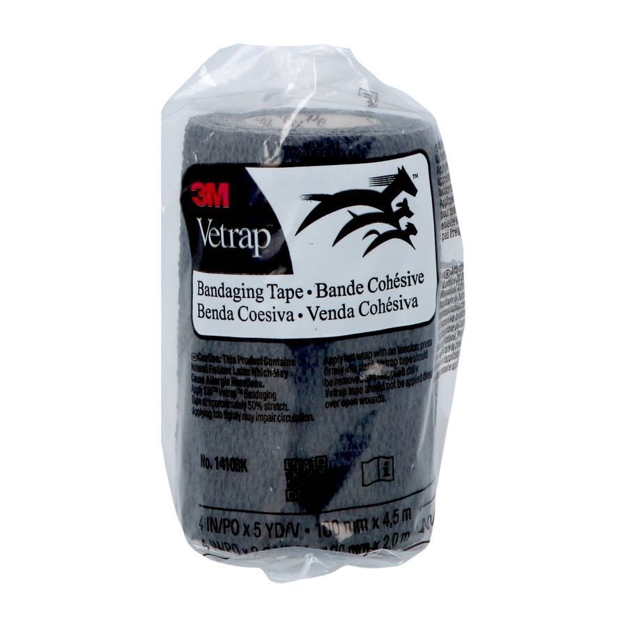 3m Vetrap Zwart Elastisch Steunverband 10cmx450cm