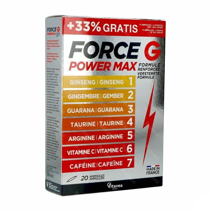 Vitavea Force g Power Max Lot Amp 20