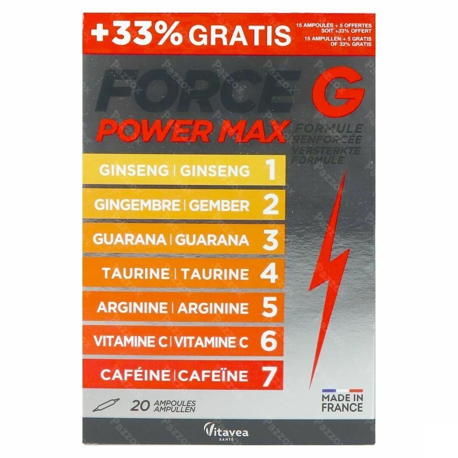 Vitavea Force g Power Max Lot Amp 20