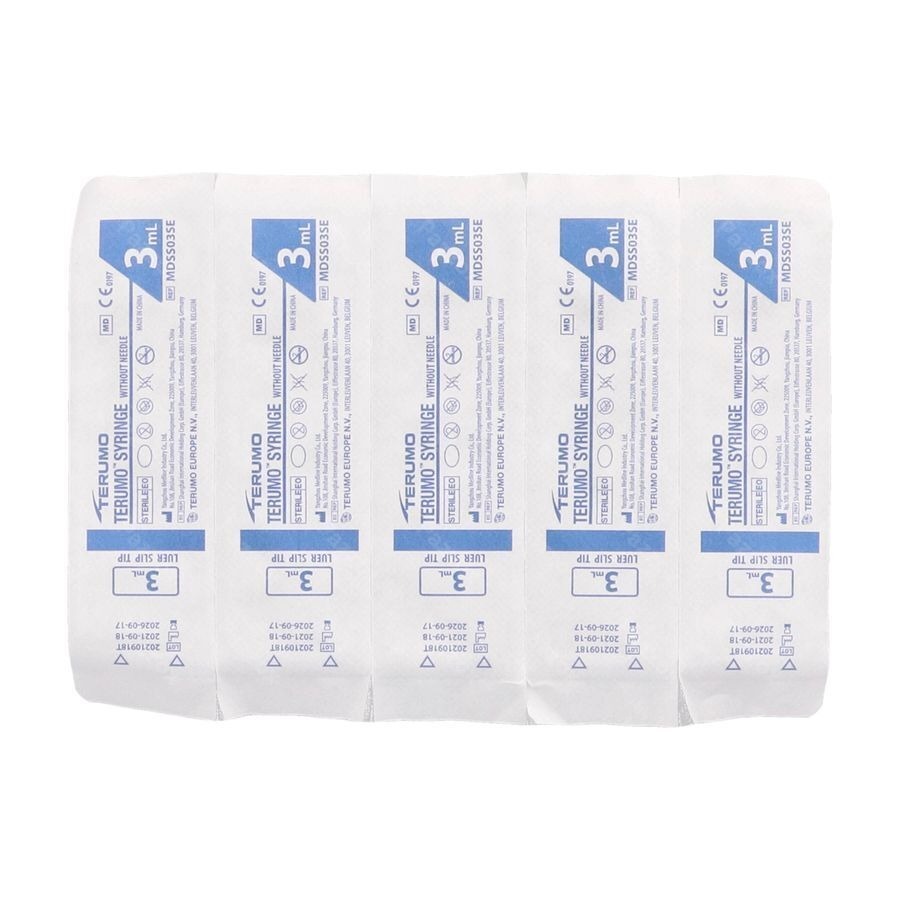 Terumo Spuit 3ml Luer-tip Z/naald St 10