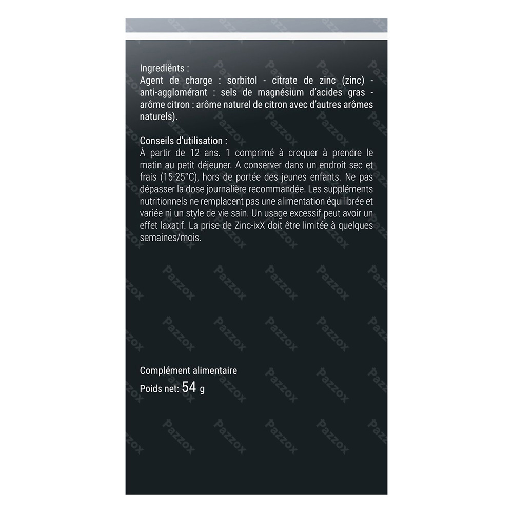 Zinc-ixx Tabl 120 Nf