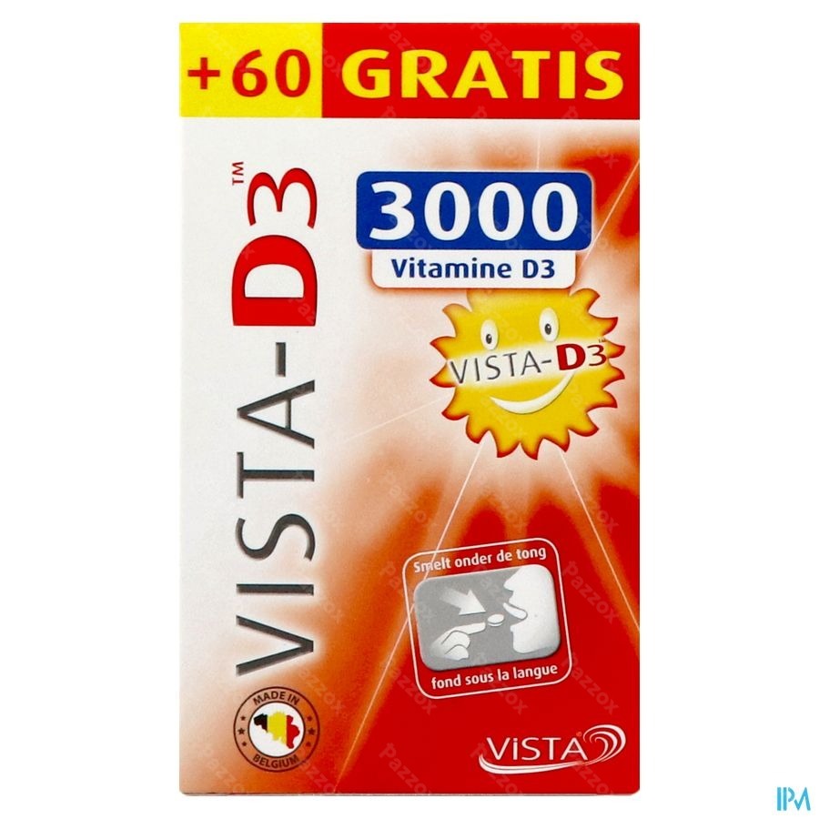 Vista D3 3000 120 Smelttabletten + 60 Gratis