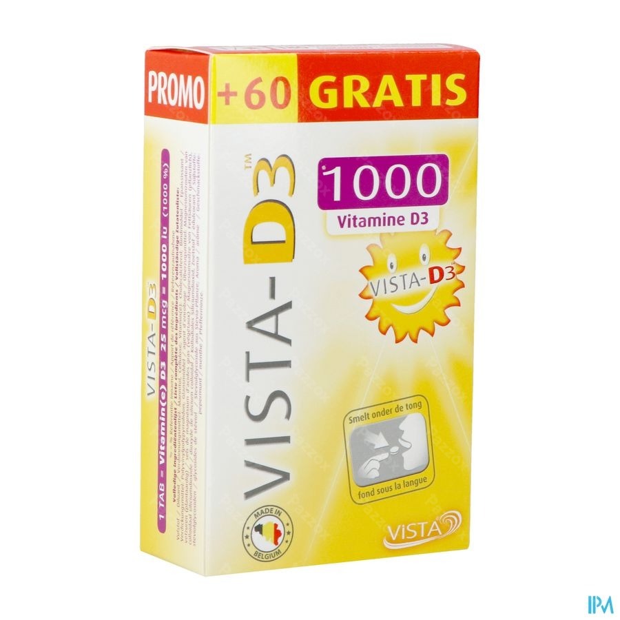 Vista D3 1000 120 Smelttabletten + 60 Gratis