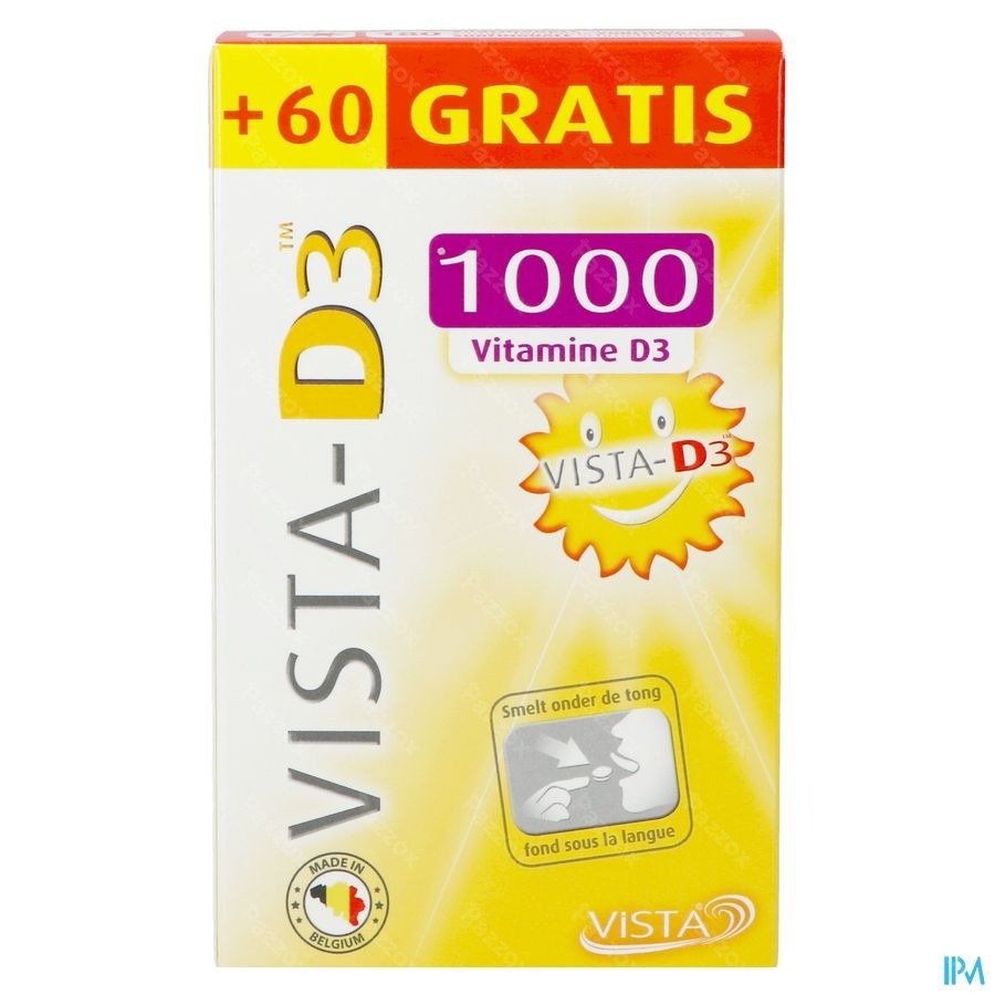 Vista D3 1000 120 Smelttabletten + 60 Gratis