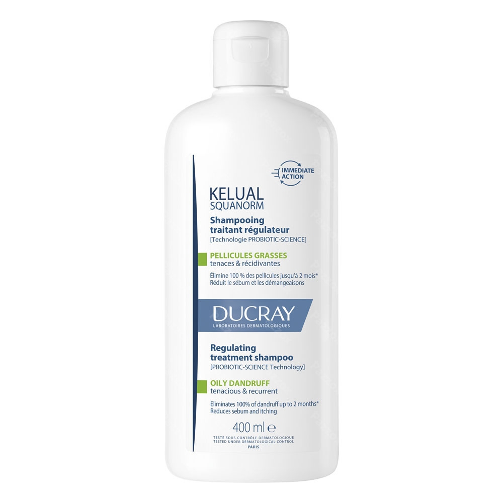Ducray Kelual Squanorm Shampoo Vette schilfers 400ml