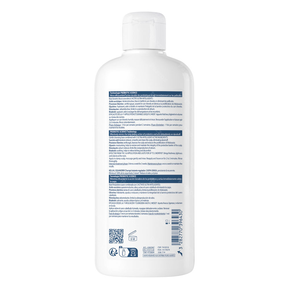 Ducray Kelual Squanorm Shampoo Vette schilfers 400ml