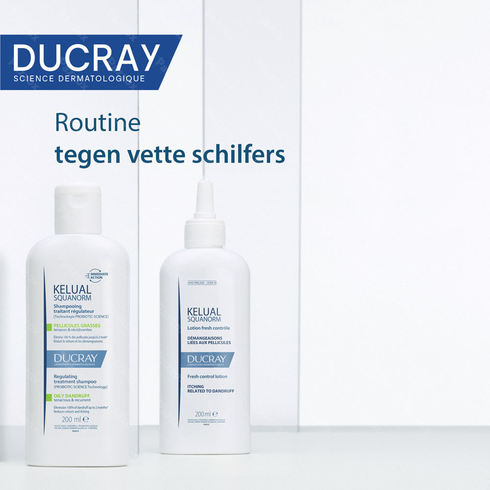Ducray Kelual Squanorm Shampoo Vette schilfers 400ml