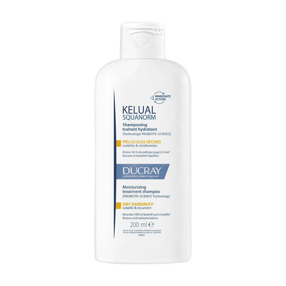 Ducray Kelual Squanorm Shampoo Droge Schilfers 200ml