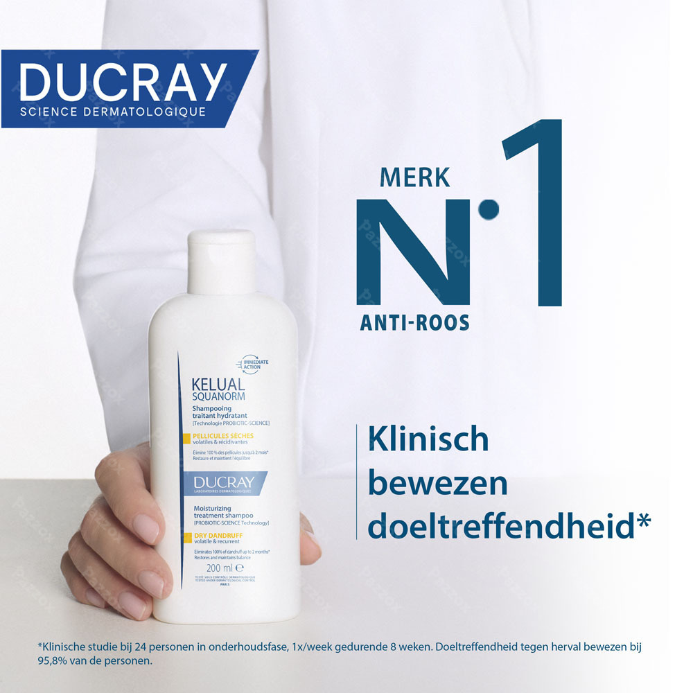 Ducray Kelual Squanorm Shampoo Droge Schilfers 200ml