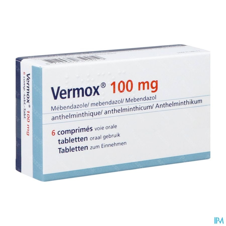 Vermox Orifarm 100mg 6 Tabletten