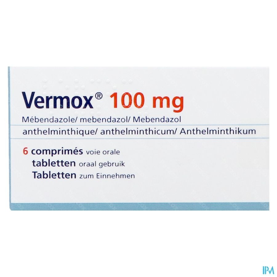 Vermox Orifarm 100mg 6 Tabletten
