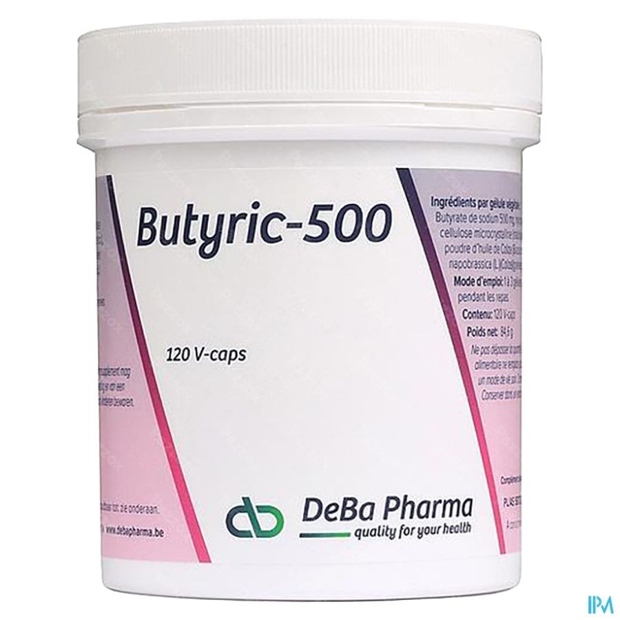 Deba Pharma Butyric-500 120 Plantaardige Capsules